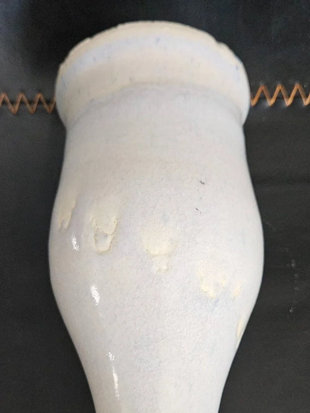 Handmade Matte Pale Blue Ceramic Bud Vase Signed Minimalist Pottery
